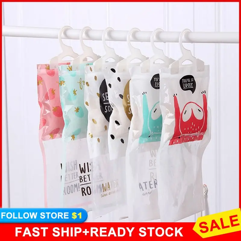 

Hangable Wardrobe Moisture-proof Dehumidifier Bag Cartoon Closet Moisture-absorbing Drying Agent Home TSLM1