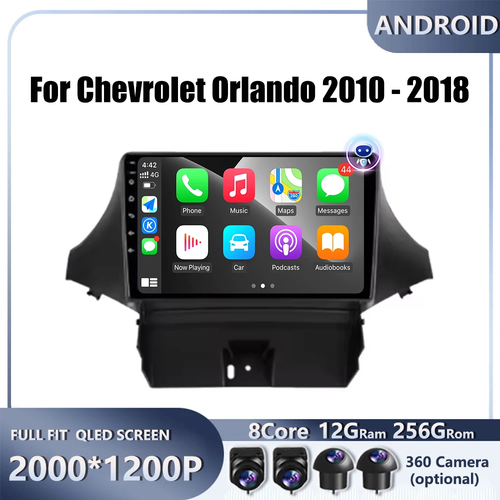 Для Chevrolet Orlando 2010-2018 авто Carplay Android 14 автомобильный радиоприемник стерео