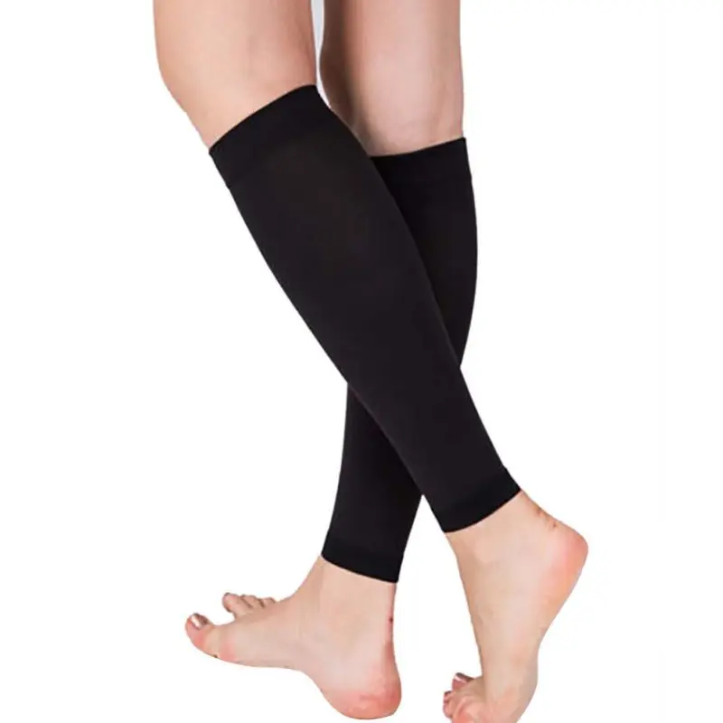 

1 Pair Varicose Vein Fatigue Relief Leg Warmer Compression Calf Sleeve Sock Long Stocking Elastic Leg Support Leg Shin Sock