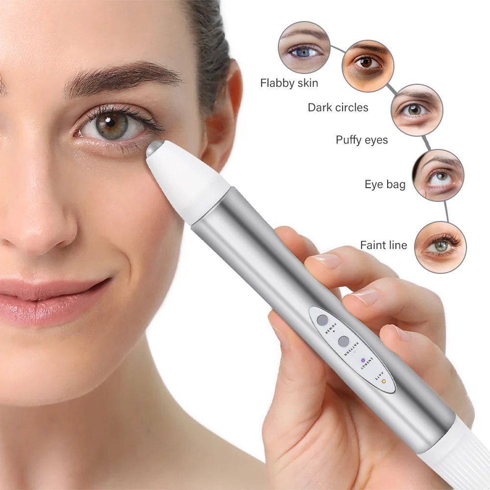 

Electric Facial Eye Massager Pen Vibration EMS Rejuvenation Eye Machine Lifting Anti-wrinkle Portable Beauty Device Hot Compress