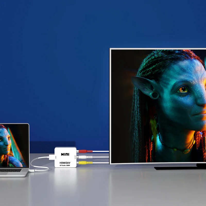 1 шт. преобразователь HDMI в RCA AV/CVSB L/R видеобокс HD 1080P AV2HDMI поддержка NTSC PAL выход HDMI в VGA видеопреобразователь