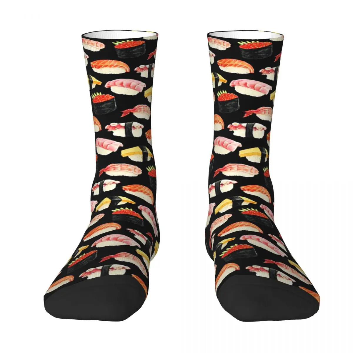 Sushi Nigiri Pattern - Black Adult Socks,Unisex socks,men Socks women Socks