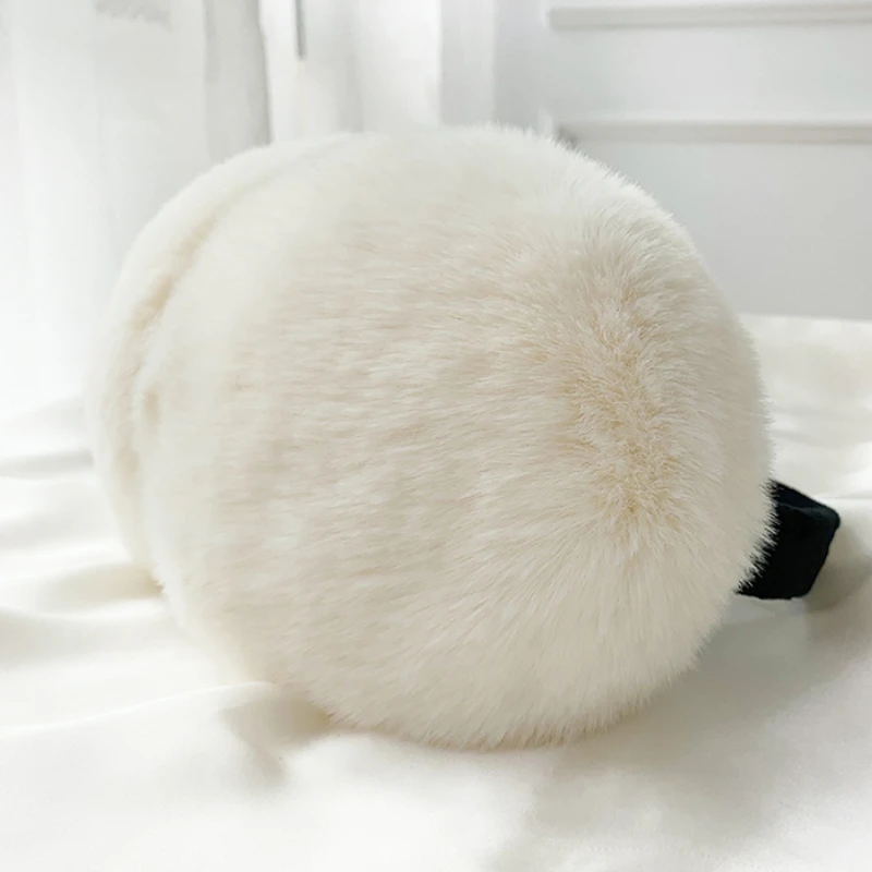 Мягкие плюшевые наушники Зимние теплые для женщин пушистые уютные однотонные