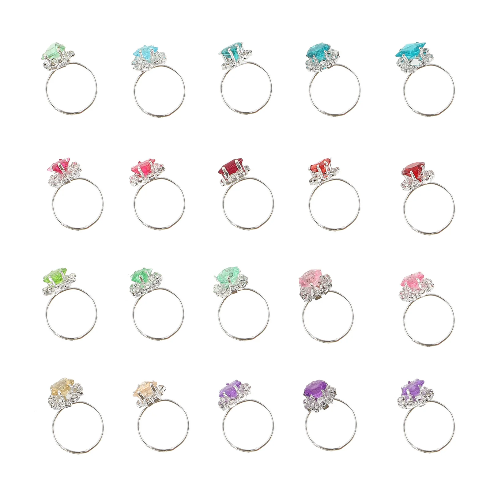 

Ring Bag Jewelry Gift Decorative Roll-play Party Plaything Colorful Finger Little Girls Toys Jewelries Children Gifts