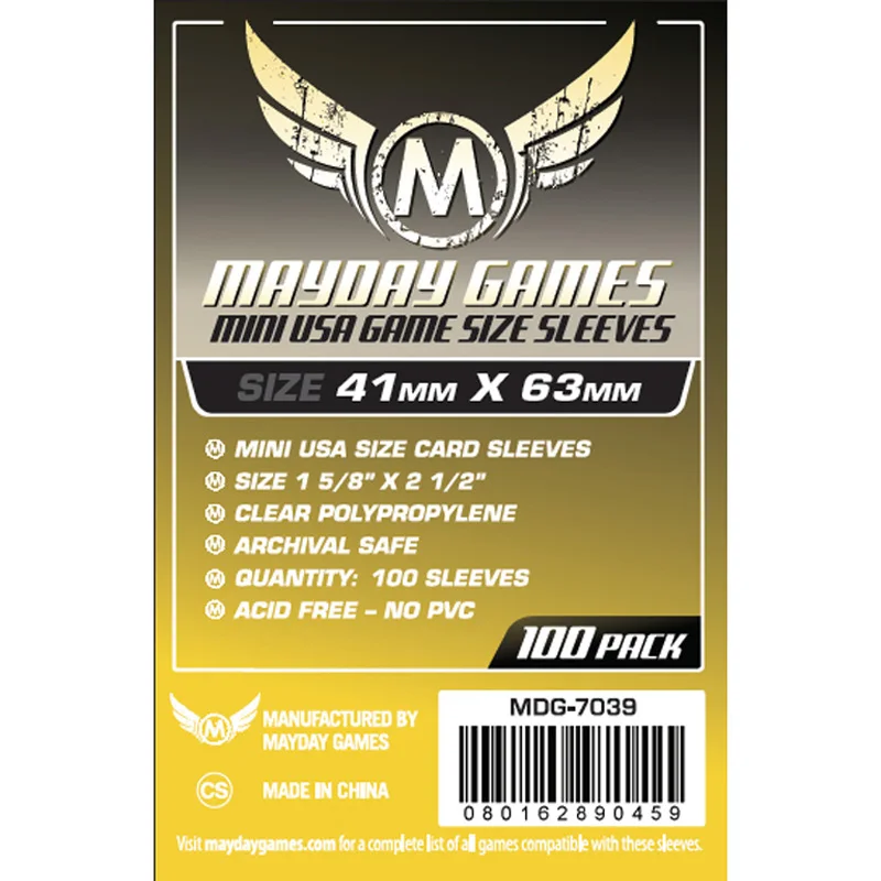 

Чехол для карт Mayday Games, 5 упаковок в партии, защита для карт 41*63 мм, чехол с держателем для карт для настольных игр, 7039
