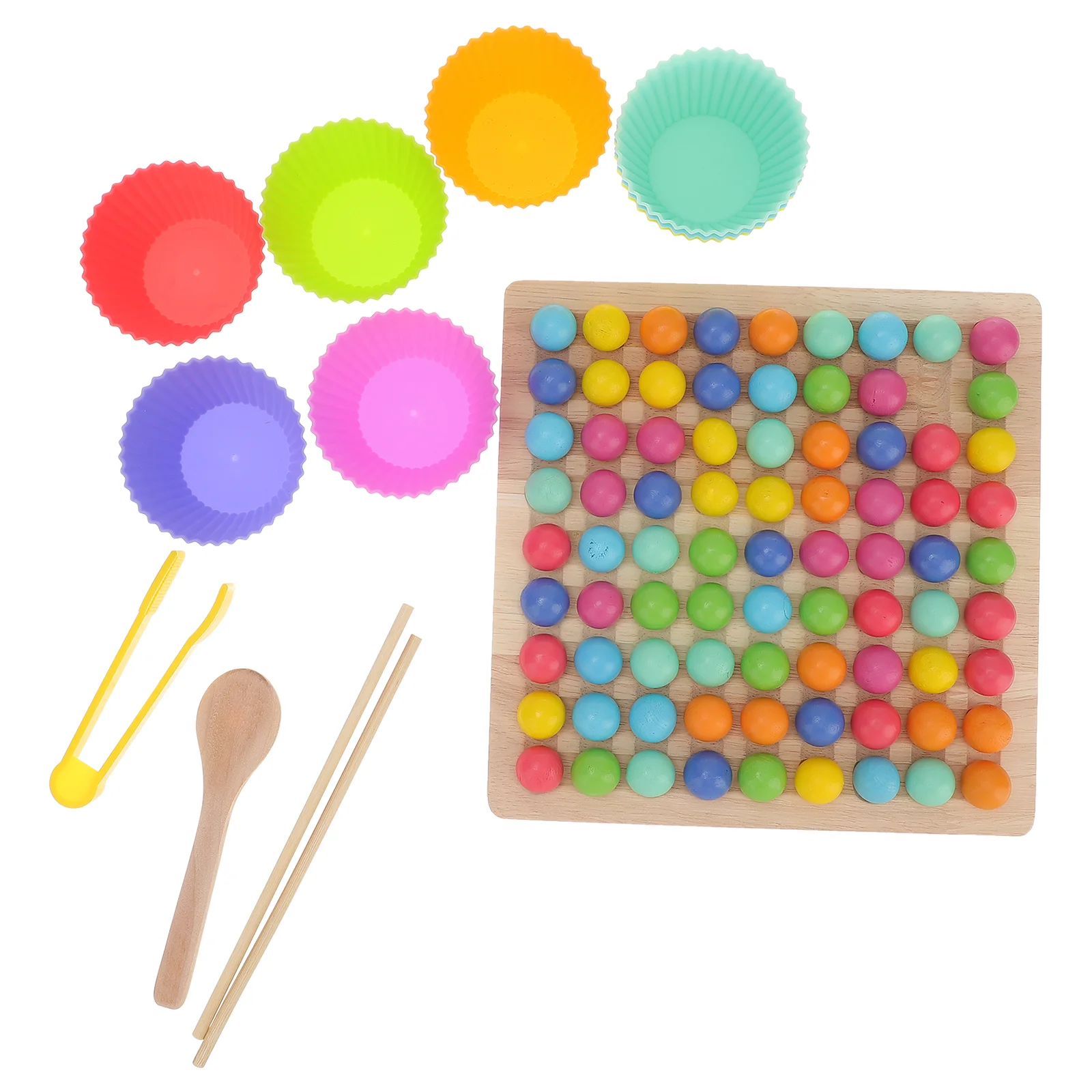 

Peg Board Color Beads Match Child Kids Wooden Puzzles Sorting Montessori Game Early Learning Toy