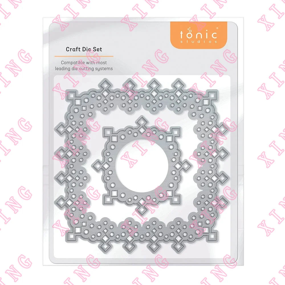 

2022 Diamond Swing Square Die Set Metal Cutting Dies Scrapbook Paper Decoration Embossing Template Diy Greeting Card Craft Molds