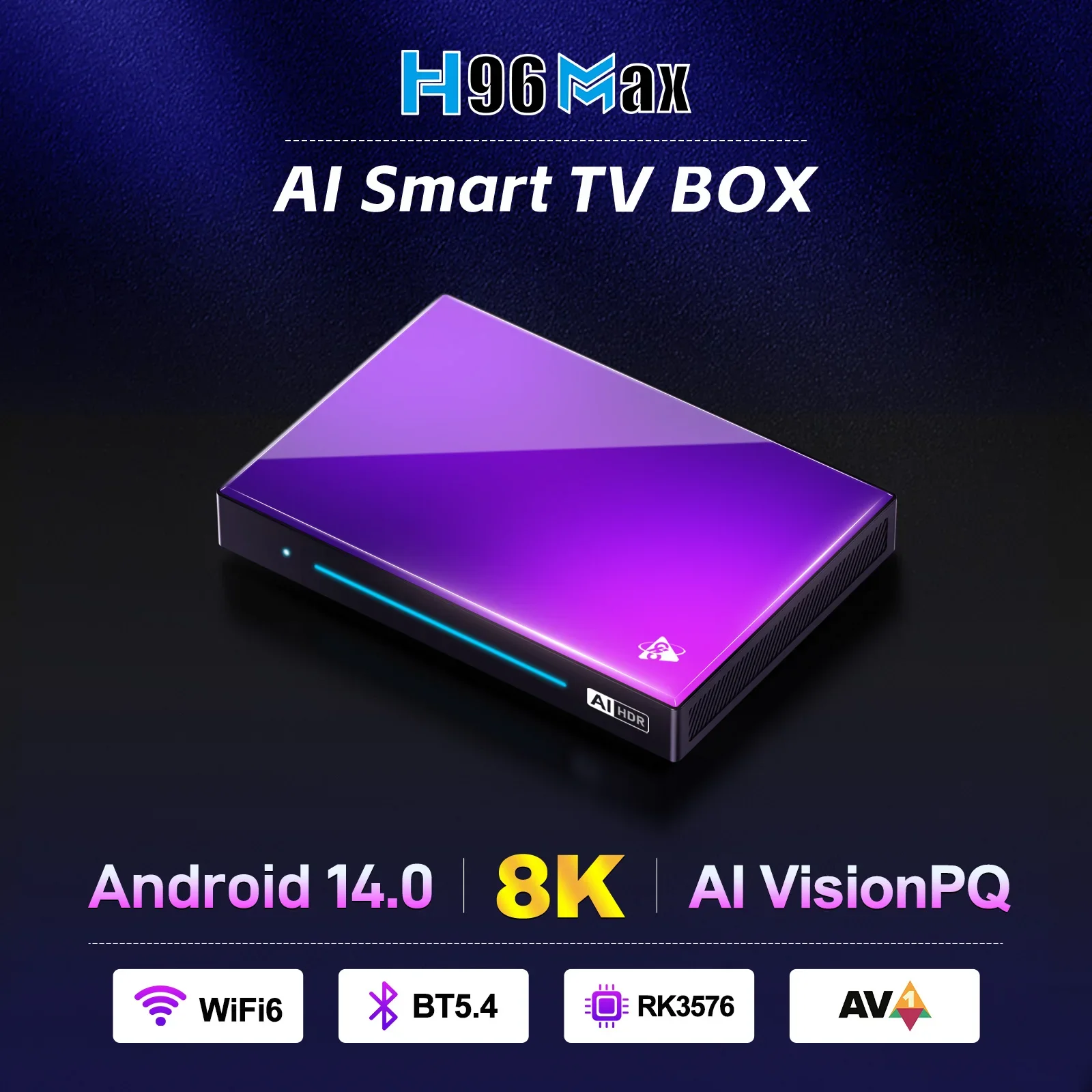 Фото H96 MAX RK3576 M9 Android TV Box Iptv 4K USB2.0 4G32G 1000M DDR4 Android14 USB3.0 Wifi6 BT5.4 8K 8G128 Телеприставка Медиаплеер №2