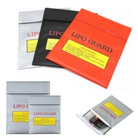 lipo battery safety bag fireproof waterproof high quality rc safe guard charge sack 18x23cm 30x23cm red black silver