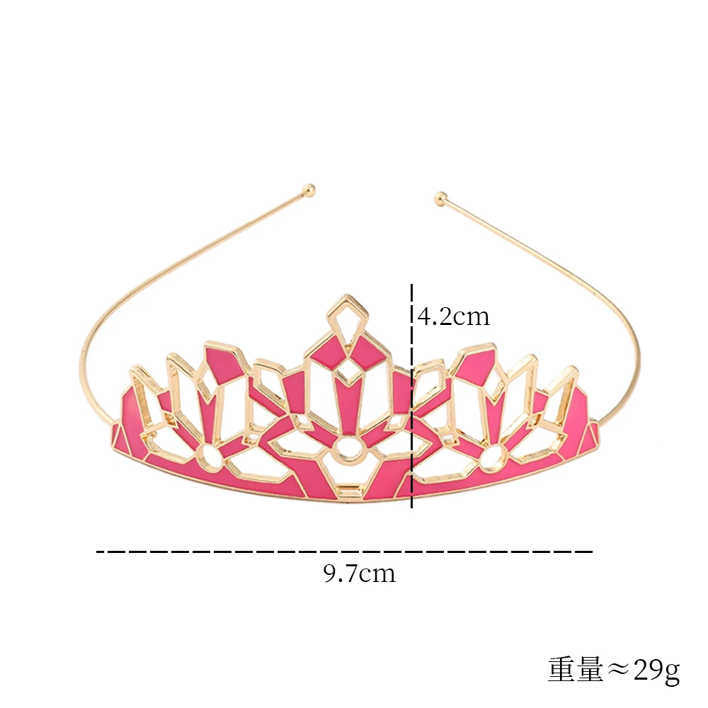 Elegant Vintage Small Baroque Pink Metal Tiaras Crowns for Women Fashion Girls Bride Wedding Hair Jewelry Accessories Gifts images - 6