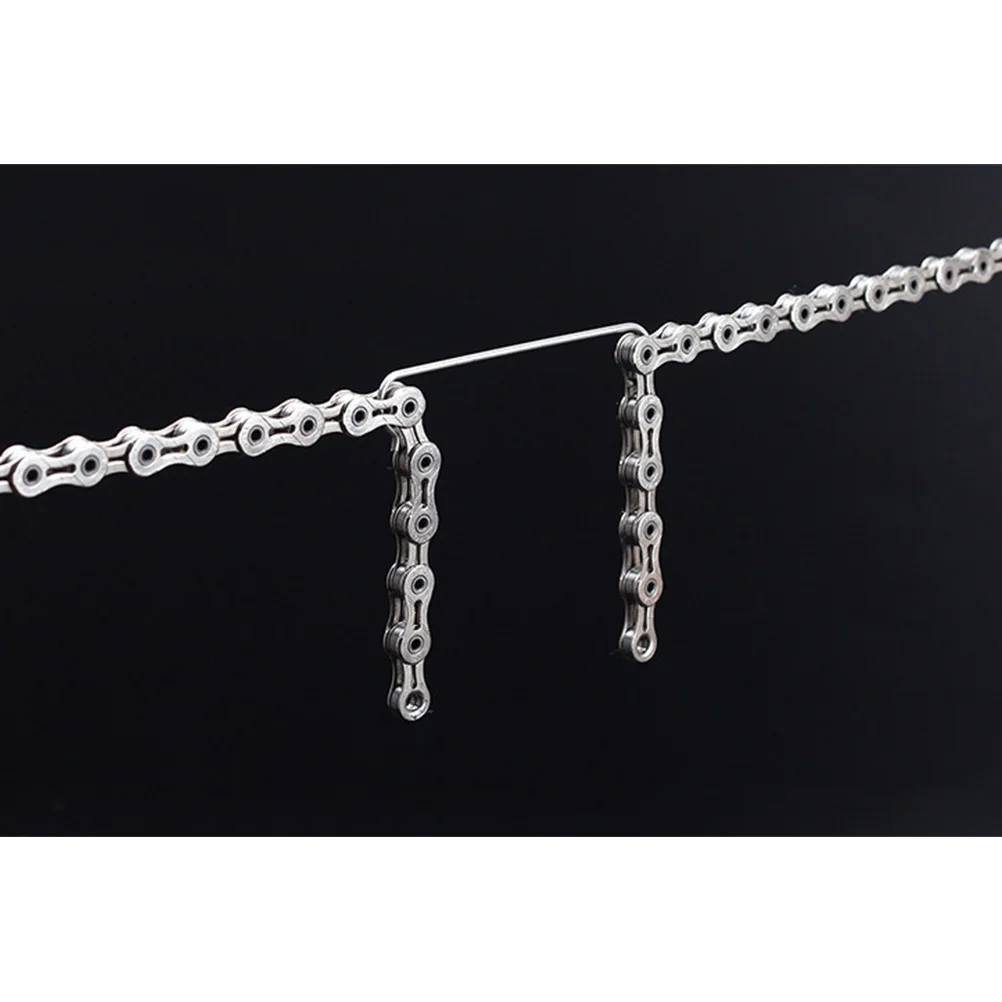 

2pcs Bike Chain Hook Joint Hook Chain Repair Tools Chain Connecting Aid Tool Accessories Silver