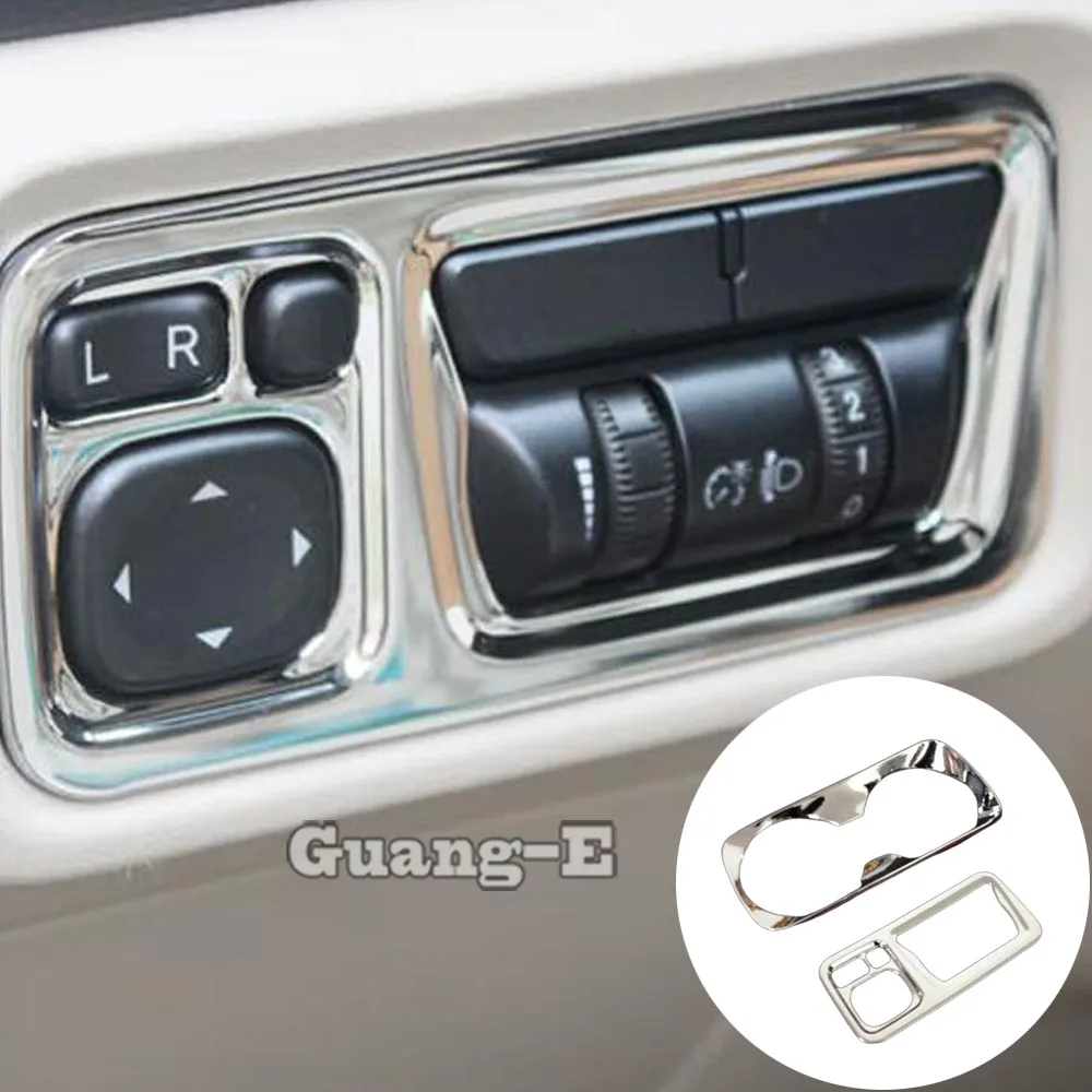 

Car Button Head Light Adjustment Switch Stick ABS Chrome Cup Middle Box Armrest For Chery Tiggo 5 Tiggo5 2014 2015 2016 2017