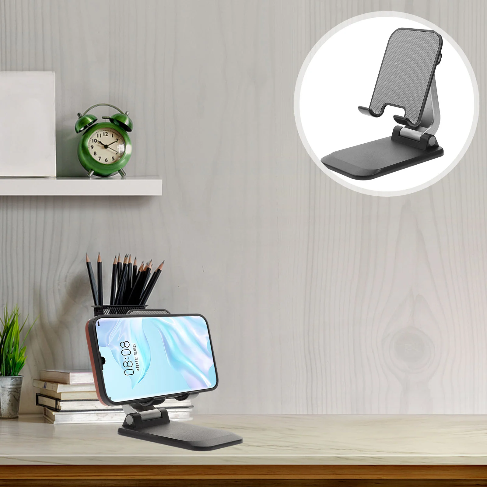 

Складной держатель для телефона для ноутбука, регулируемая телескопическая складная стойка для сотового телефона, белый силикагель