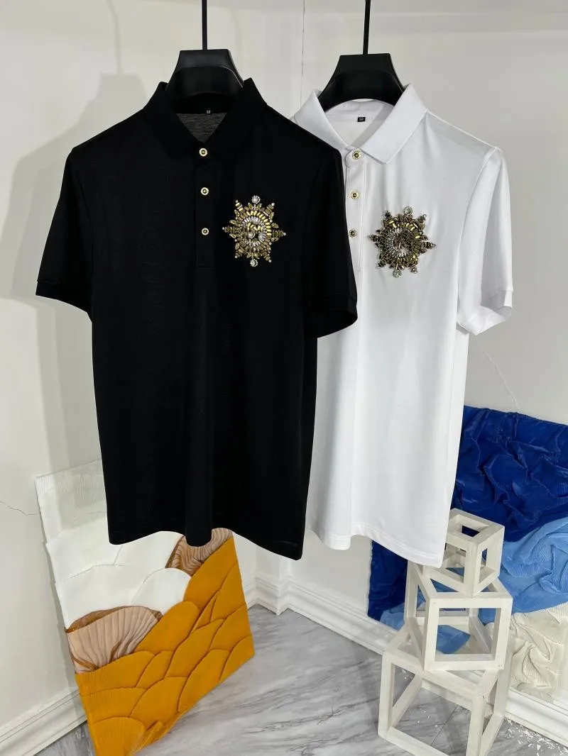 

Мужская рубашка-поло из мерсеризованного хлопка, с бриллиантами