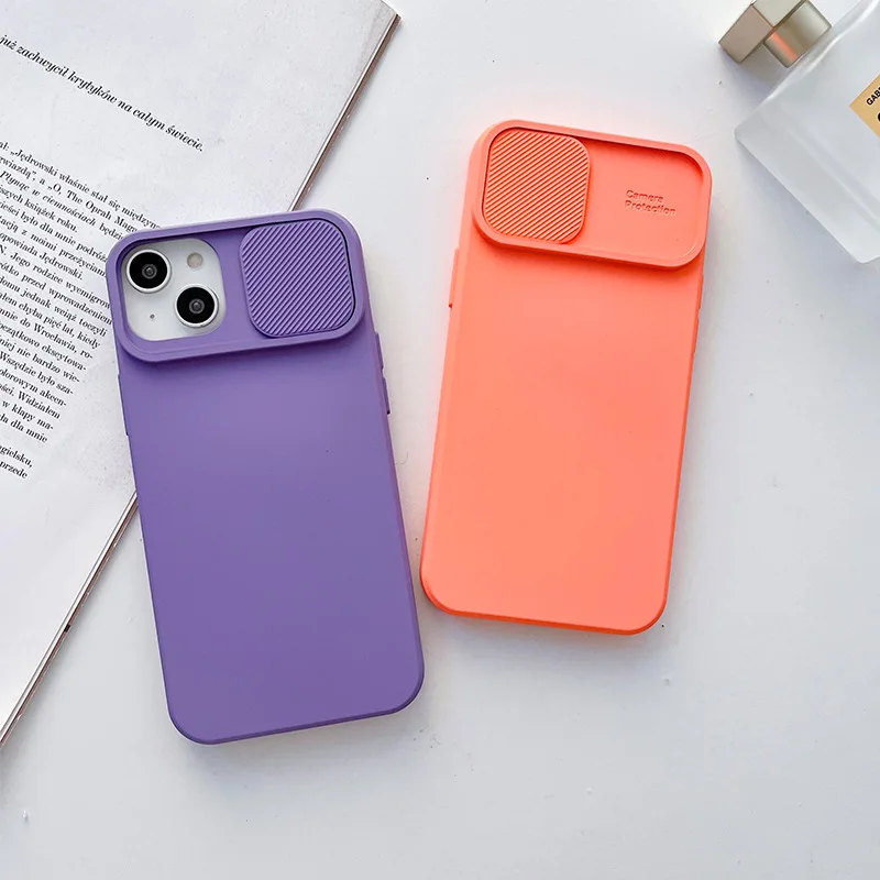 

Hot Camera Lens Protection Solid Phone Case For iPhone 13 14 11 12 Pro Max X XR XSMax 7 8 14 Plus Candy Color Soft Bumper Back
