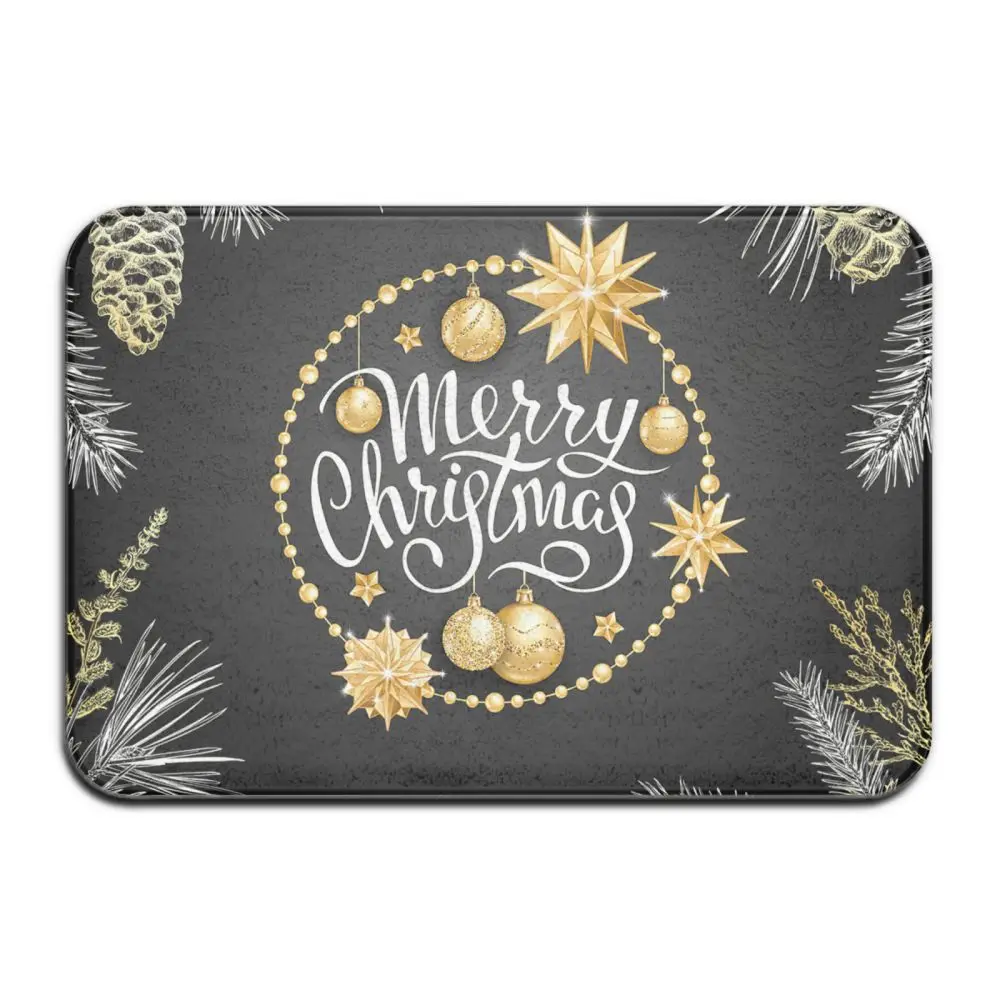 

Рождественский Коврик для пола с орнаментом, Рождественский комбинированный напольный коврик, кухонный коврик для ванной комнаты, коврик д...