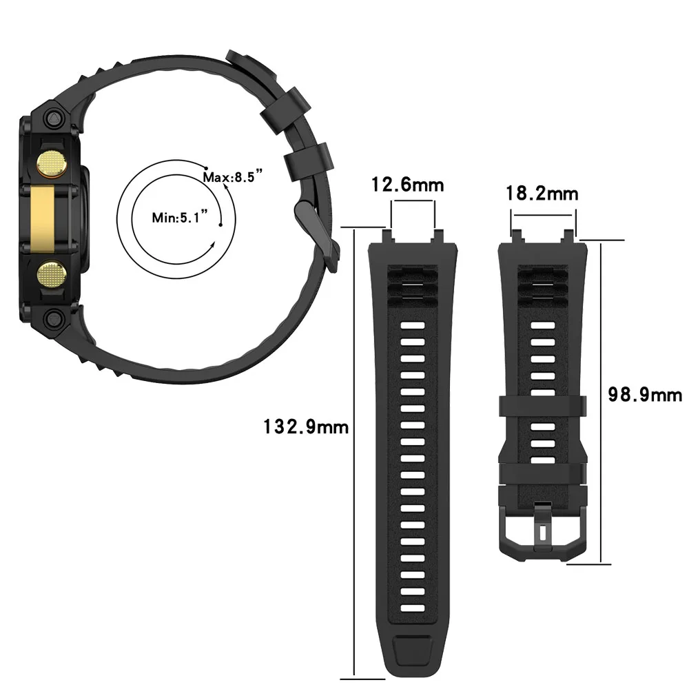 Ремешок силиконовый для смарт-часов Huami Amazfit T-Rex 2