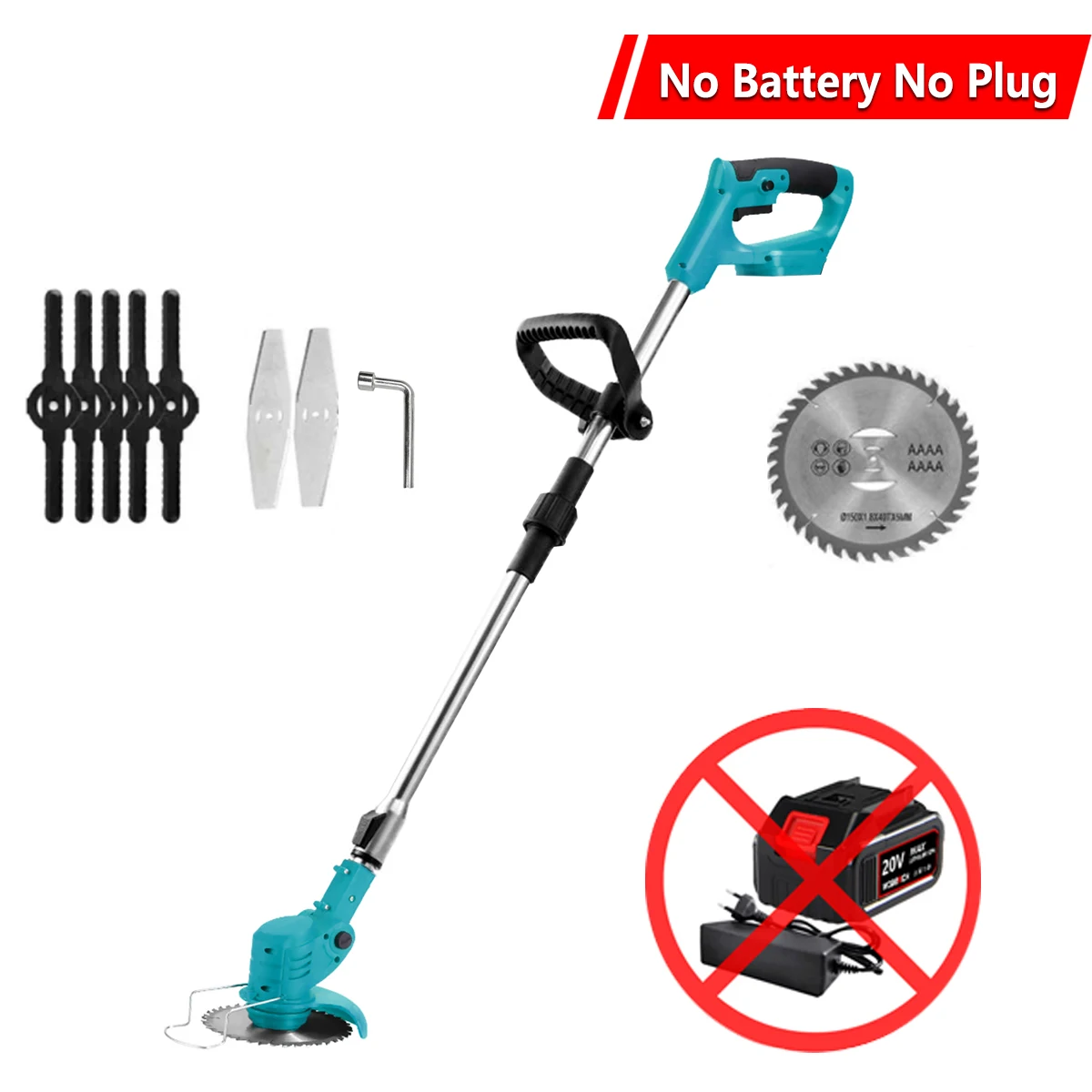 Беспроводной триммер для травы 21 в регулируемая длина электрической