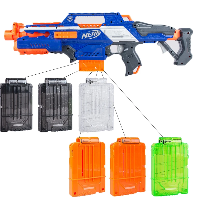 

Высококачественный мягкий зажим для игрушечного пистолета Nerf, 6 патронов