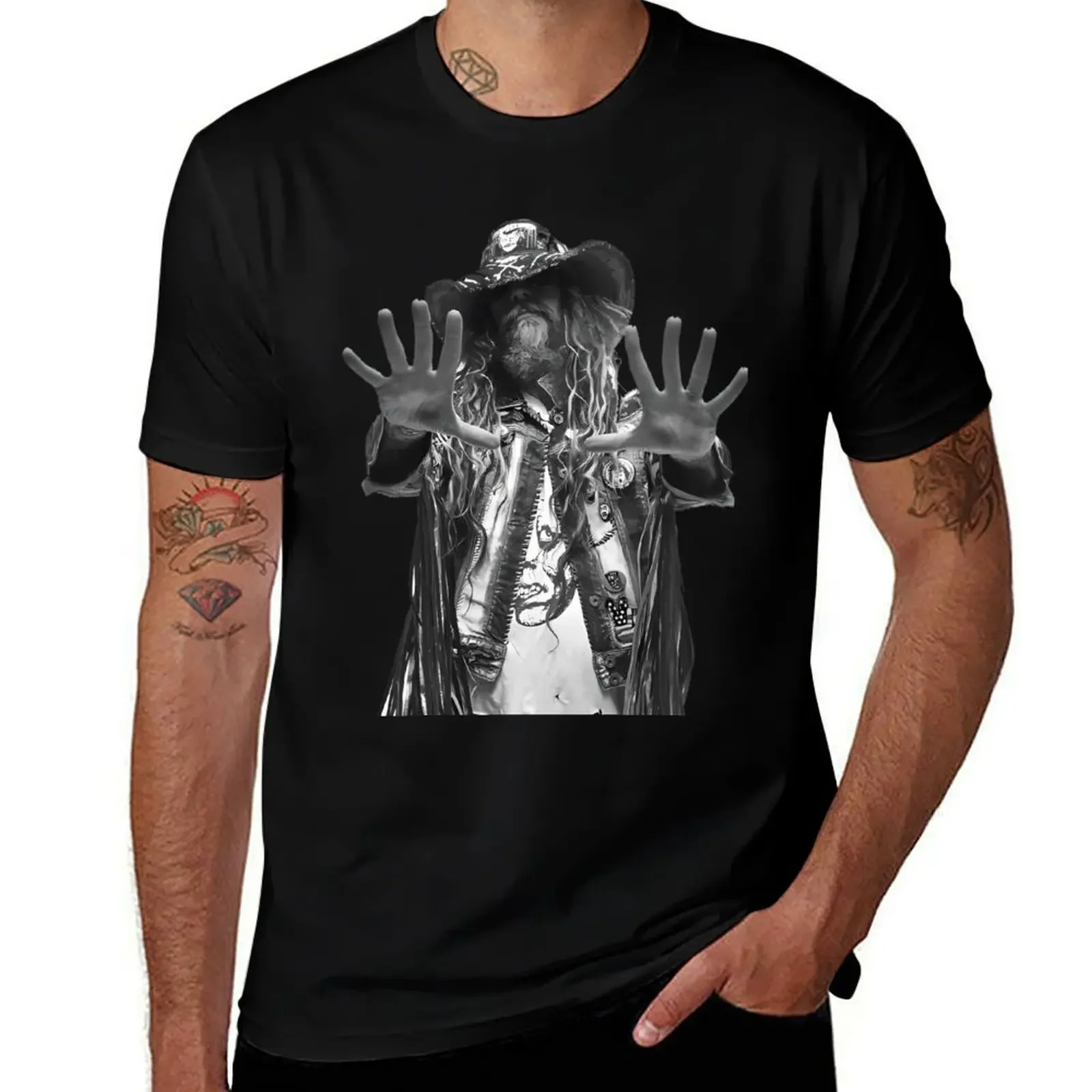Rob Zombie T-Shirt boys whites summer top clothes vintage t shirts for men graphic