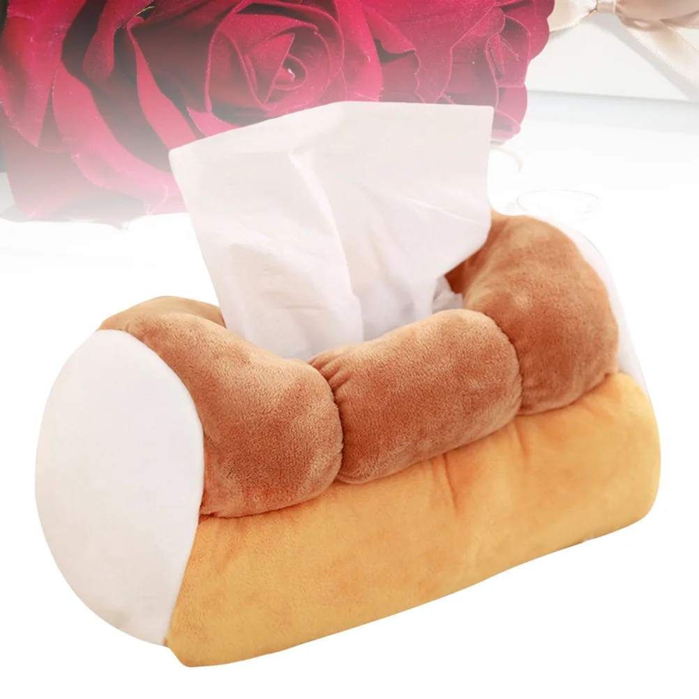 

Имитация тостов, коробка из ткани, плюшевый креативный держатель для бумаги для хлеба, контейнер для салфеток для дома, автомобиля, кафе