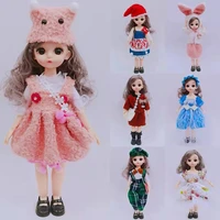 new bjd doll 16 30cm 23 joints fashion plastic dolls shoes clothes outfit makeup dress up baby doll toys for girls diy gift