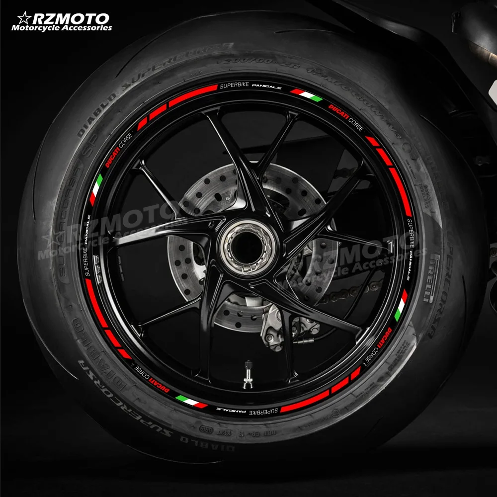 

Front Rear Frame Decal Wheel Hub Waterproof Reflective Rim Sticker For DUCATI MONSTER 659 696 750 796 797 821 1100 1200 S4 S2 #C