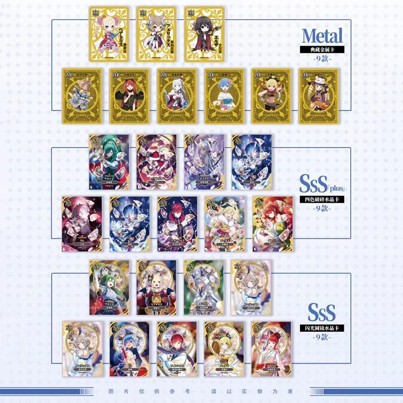 Re:Zero Rem Аниме Коллекция истории богини редкие металлические карты бустер коробка
