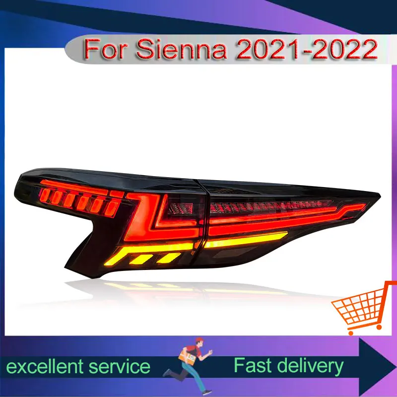 Стайлинг автомобиля для Toyota 2021-2023 SIENNA модернизированный задний фонарь DRL