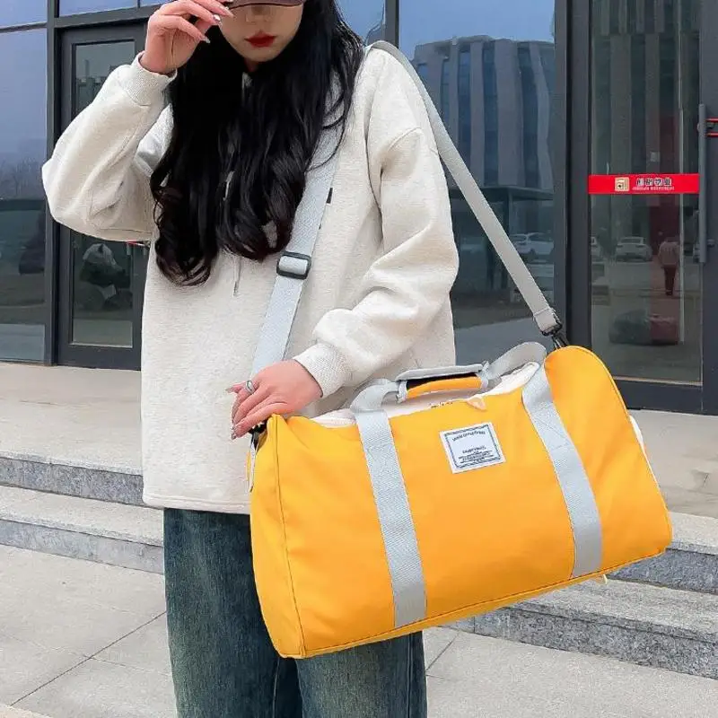 Gym Duffel Bag for Women Waterproof Yoga Tote Bag Gym Stuff Bag Men with Shoe Compartment and Wet Pocket Travel Accessories for