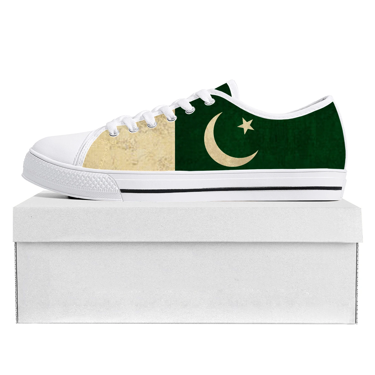 

Pakistani Flag Low Top High Quality Sneakers Mens Womens Teenager Canvas Sneaker Pakistan Prode Casual Couple Shoes Custom Shoe