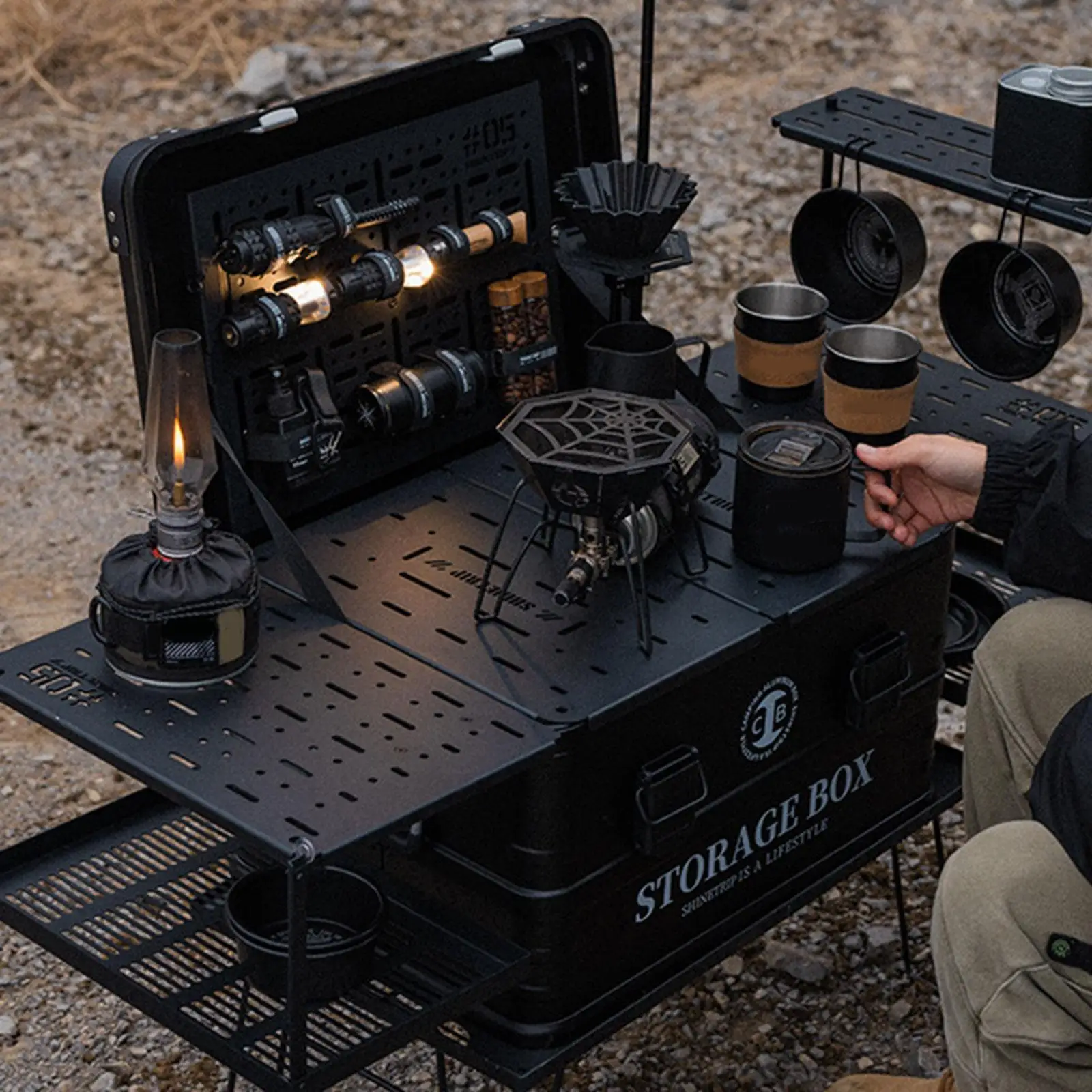 Алюминиевый ящик для кемпинга Igt набор держателей лампы практичные модульные