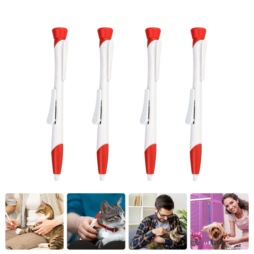 

4pcs Portable Cat Flea Clips Multifunctional Tick Removers Professional Flea Removing Tools Cat Flea Treatment for Pet Shop Home