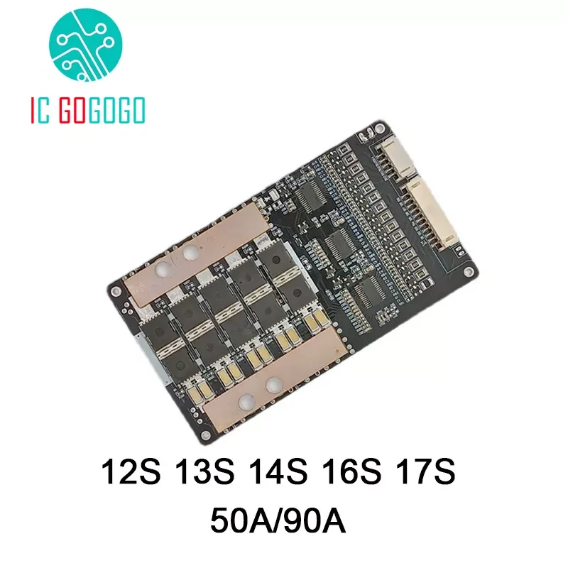 

12S 13S 14S 16S 17S 36V 48V 60V Lifepo4 Li-ion 50A 90A płyta zabezpieczająca baterię litową bilans BMS 3.7V 3.2V paczki kom
