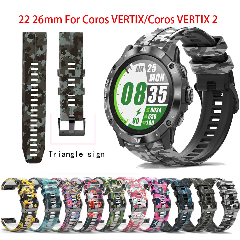 

High Quality Wrist Strap For Coros VERTIX Printing Wristband Bracelet For Coros VERTIX 2 Quick Release Easyfit Watchband Belt