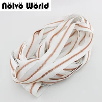 10 yards 5 y teeth wht rose gold two ways zipperwhite tape rose golden teeth zips for sewing parts