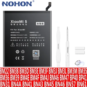 Аккумулятор NOHON для Xiaomi Mi 9T Pro 8 Lite 9 SE 11 POCO X3 NFC F1 Redmi Note 8 Pro 7 6 5 Сменный литий-полимерный батарея для мобильного телефона