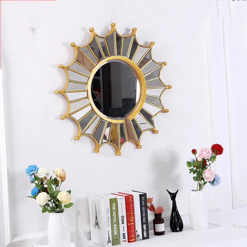 

Modern Elegant desk mirror Wall Mirrors Irregular Self-adhesive Mirrors Living Room Macrame Espelho Autoadesivo Room Decoration