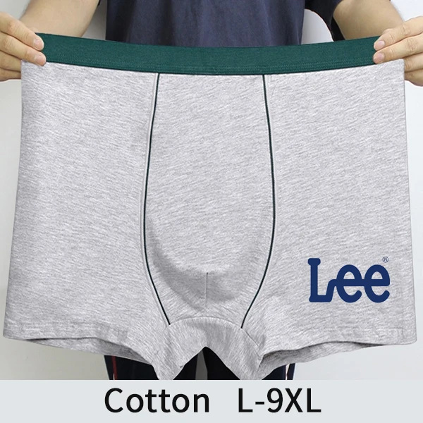 

Men Boxer Shorts 100 Cotton Lees Larger Size Underpants Boxer Loose Breathable New in Underwear Soft Underpants Low Waist Man