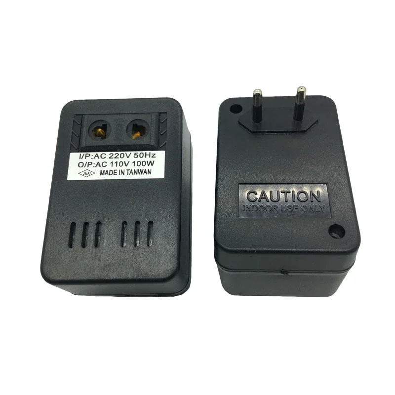 Преобразователь трансформатора 220 В в 110 В, 100 Вт, универсальный адаптер источника питания переменного тока, тороидальные преобразователи напряжения, в, ЕС, для путешествий