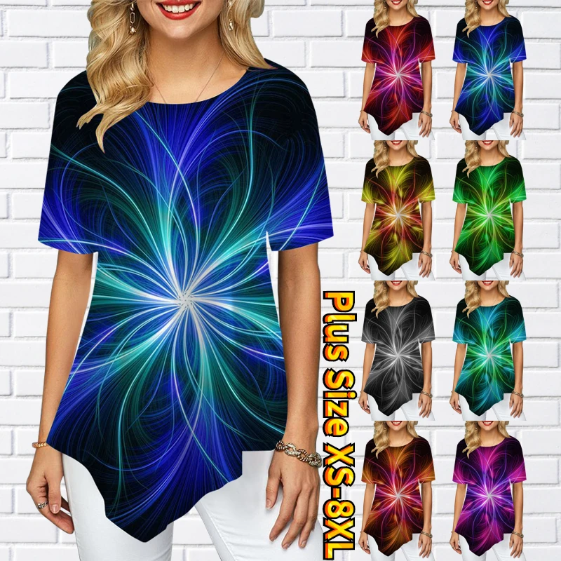 

Женский элегантный топ с коротким рукавом и круглым вырезом, в стиле ретро