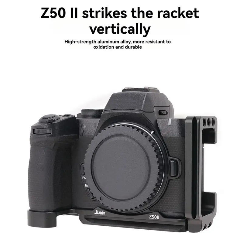 Фото Эргономичный вертикальный быстросъемный L-образный держатель Jlwin Z50II для Nikon Z50 II, готовый к использованию с штативом для камеры №5