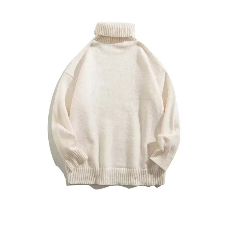 Японский винтажный мужской свитер-поло/черепаха осень-зима свободный крой