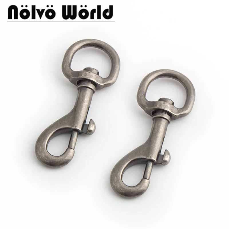 

Nolvo World 10-50 pieces 17mm Old Silver spring snap hook bag accessories dog hooks for handbags