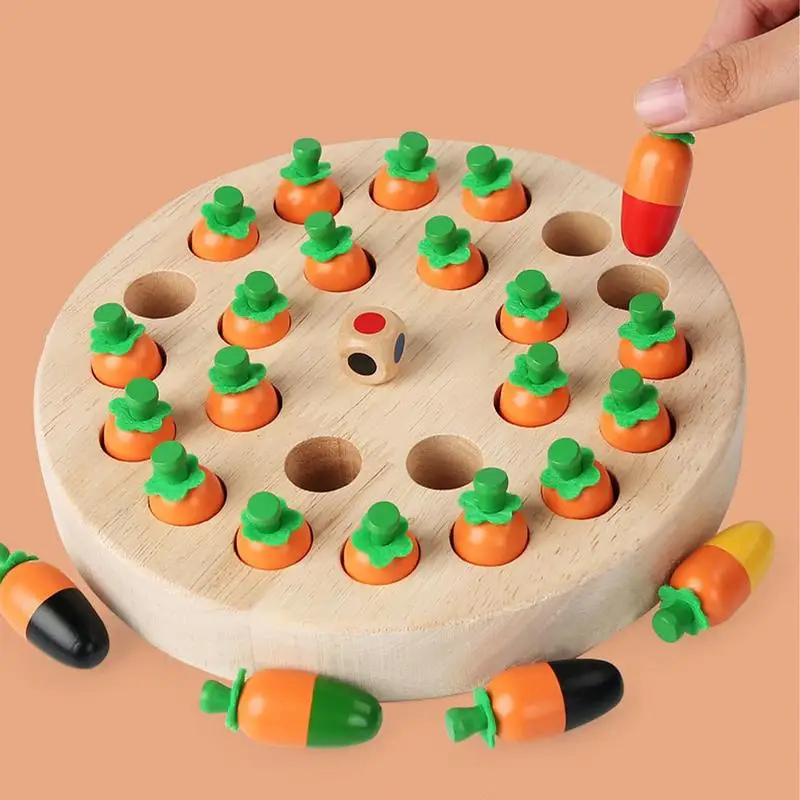 

Mushroom Radish Shaped Color Memory Chess Montessori Educational Color Cognitive Ability For Kids Children