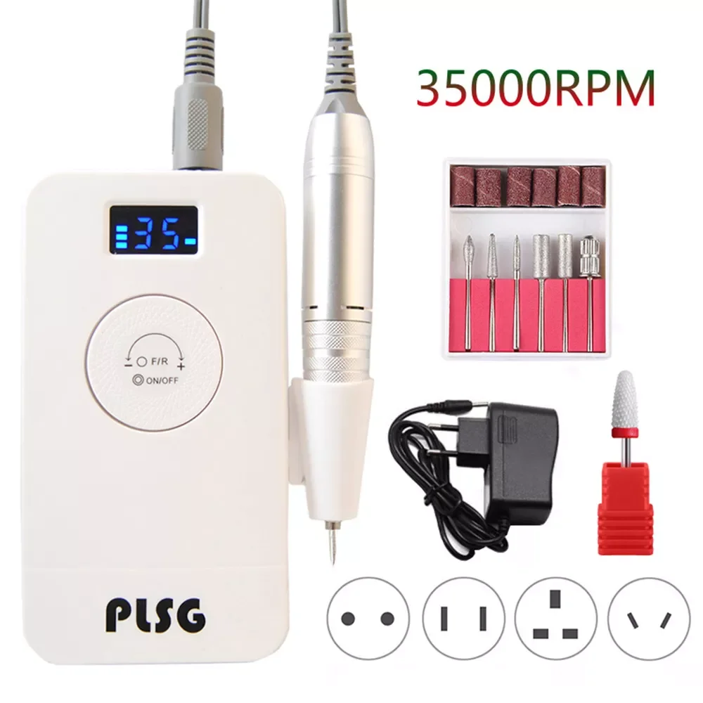 

NEW2023 Rechargeable 35000RPM Nail Drill Machine High Speed Manicure Drill Machine Salon Portable Nail Drill Professional Nail D