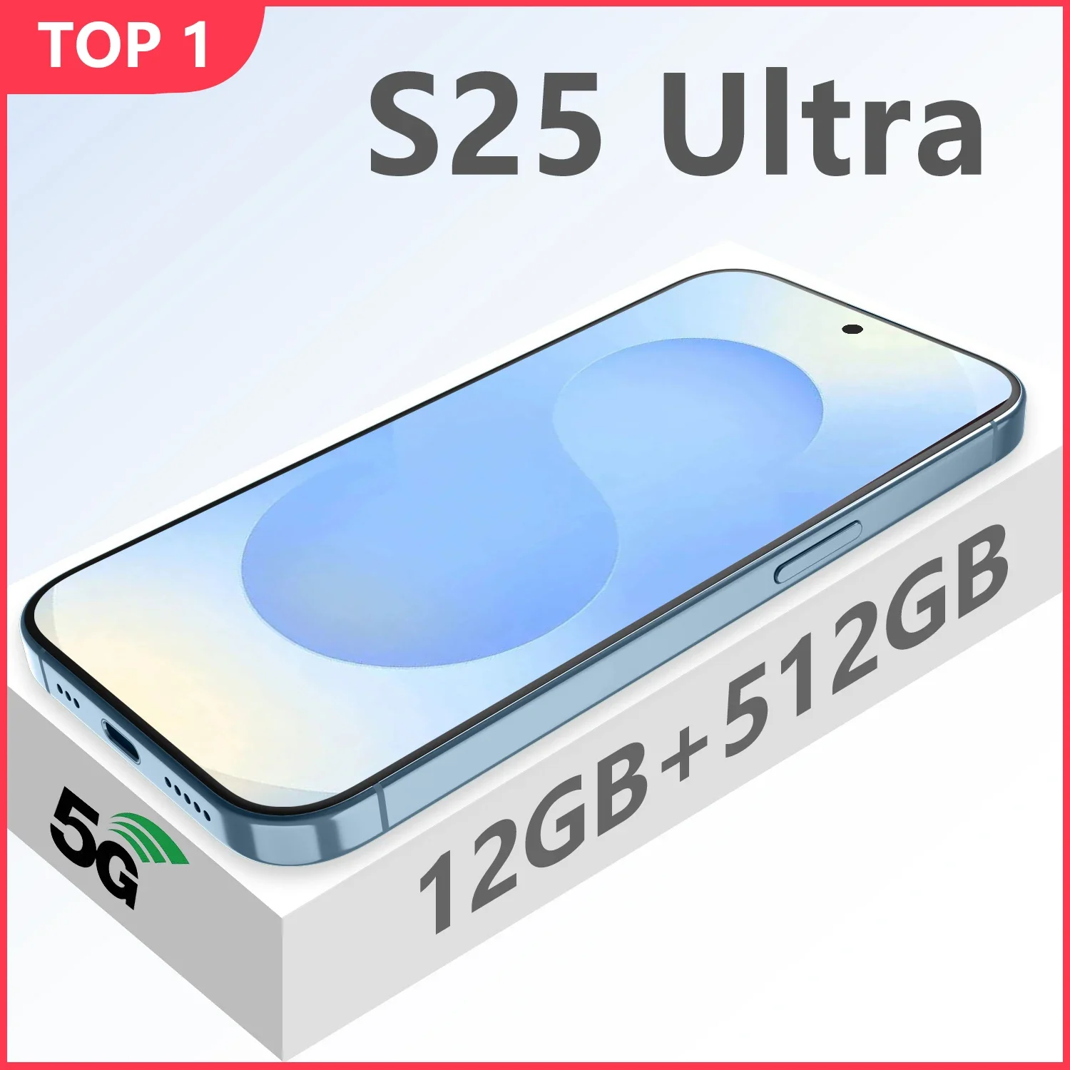 Фото Глобальная версия S25 Ultra Смартфон Android, 6,8 дюйма, 12 ГБ ОЗУ, 512 ГБ ПЗУ, двойная SIM-карта, мобильный телефон, магазин Google Play, 24 + 48 МП, 6800 мАч №1