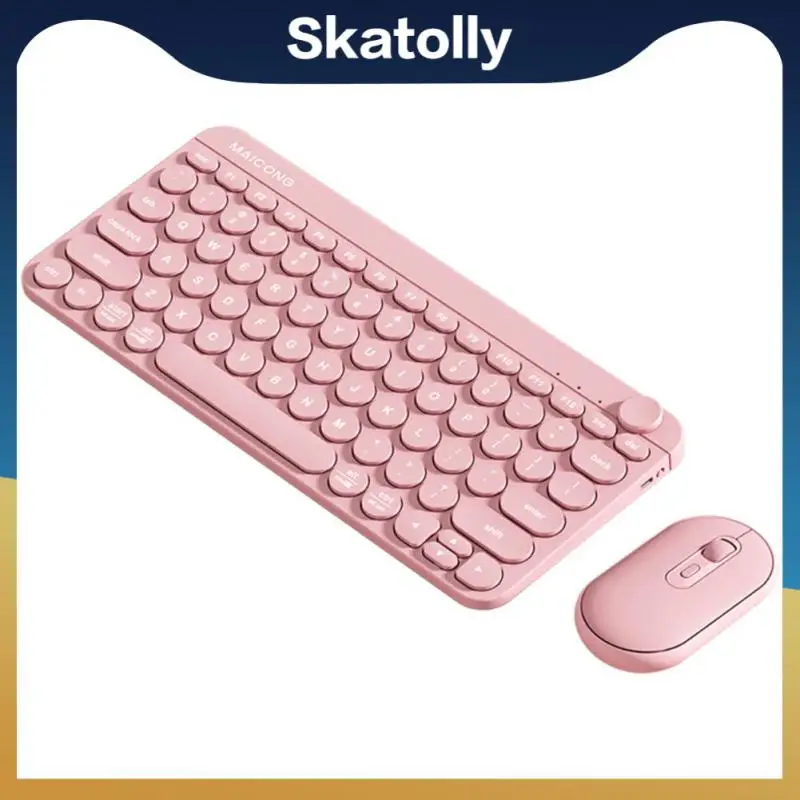 

Thin Mini Keyboard Km898 Portable Wireless Game Mouse Keyboard Set Charging Mute Gaming Accessory Wireless Keyboard