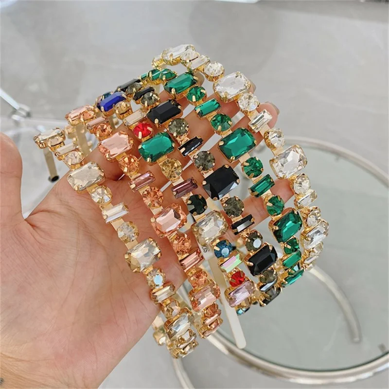 

Korean Style Luxury Baroque Alloy Rhinestone Headband