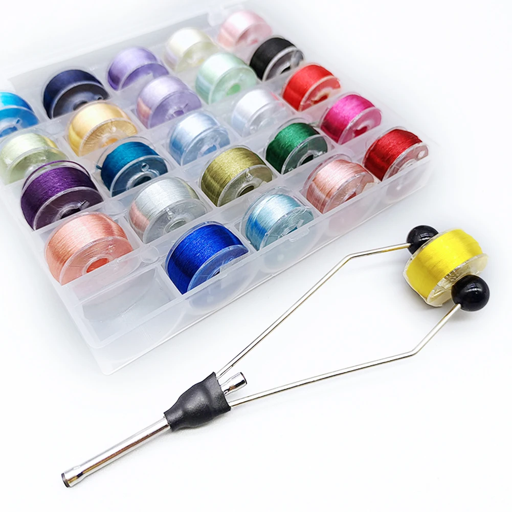 

2023 New Fishing Line Coil Suit Box 200D 25pcs 60M/65 Yards Lure Bait Binding Line Fly Hook Knotting Body Binding